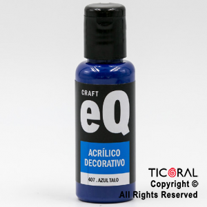 ACRIL.DECOR.EQ 407 AZUL TALO 50ML X 6 UNIDADES